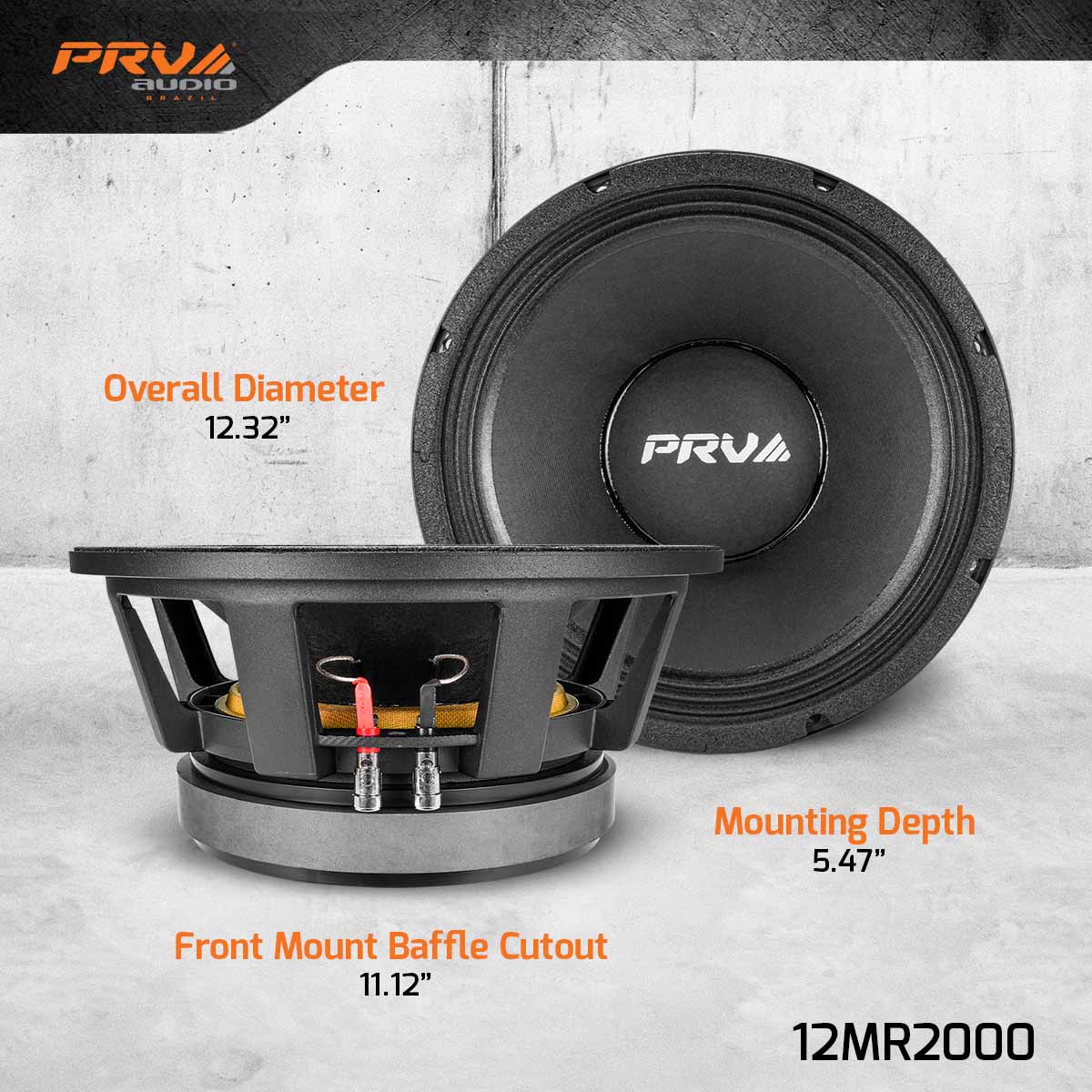 PRV Audio 12MR2000 8 OHM 12" Midrange Speaker