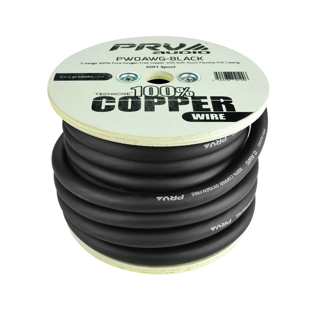 PRV AUDIO WIRE 50FT ROLL BLACK