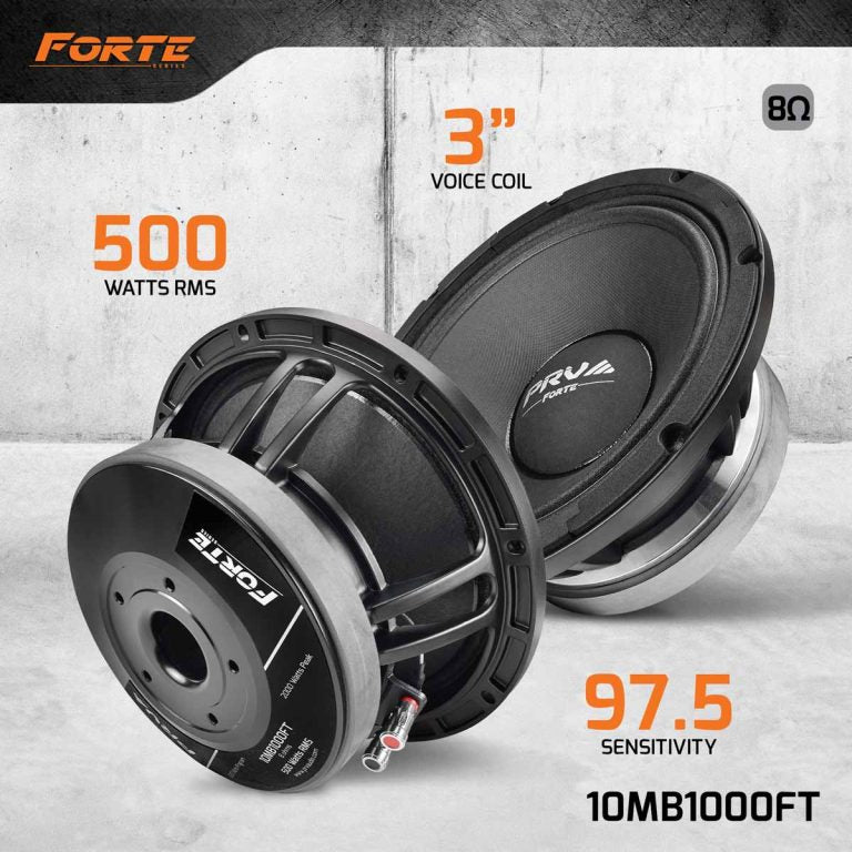 PRV Audio 10MB1000FT 10" MidBass Loudspeaker 500W RMS - 8 Ohms