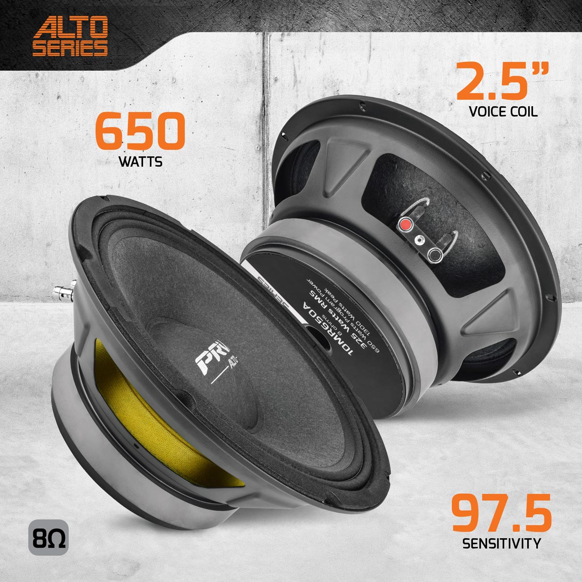 PRV Audio 10MR650A 10" Alto Series Professional Woofer - 8 Ohms