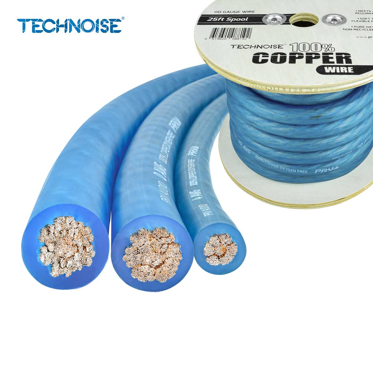 PRV AUDIO WIRE 50FT ROLL ELECTRIC BLUE