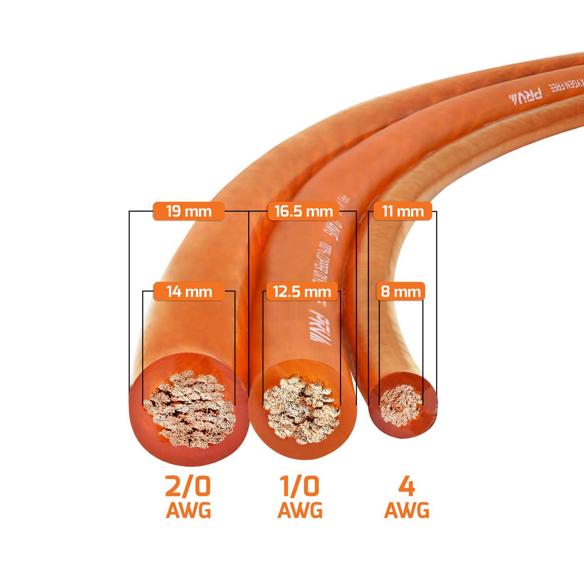 PRV AUDIO WIRE 50FT ROLL ORANGE