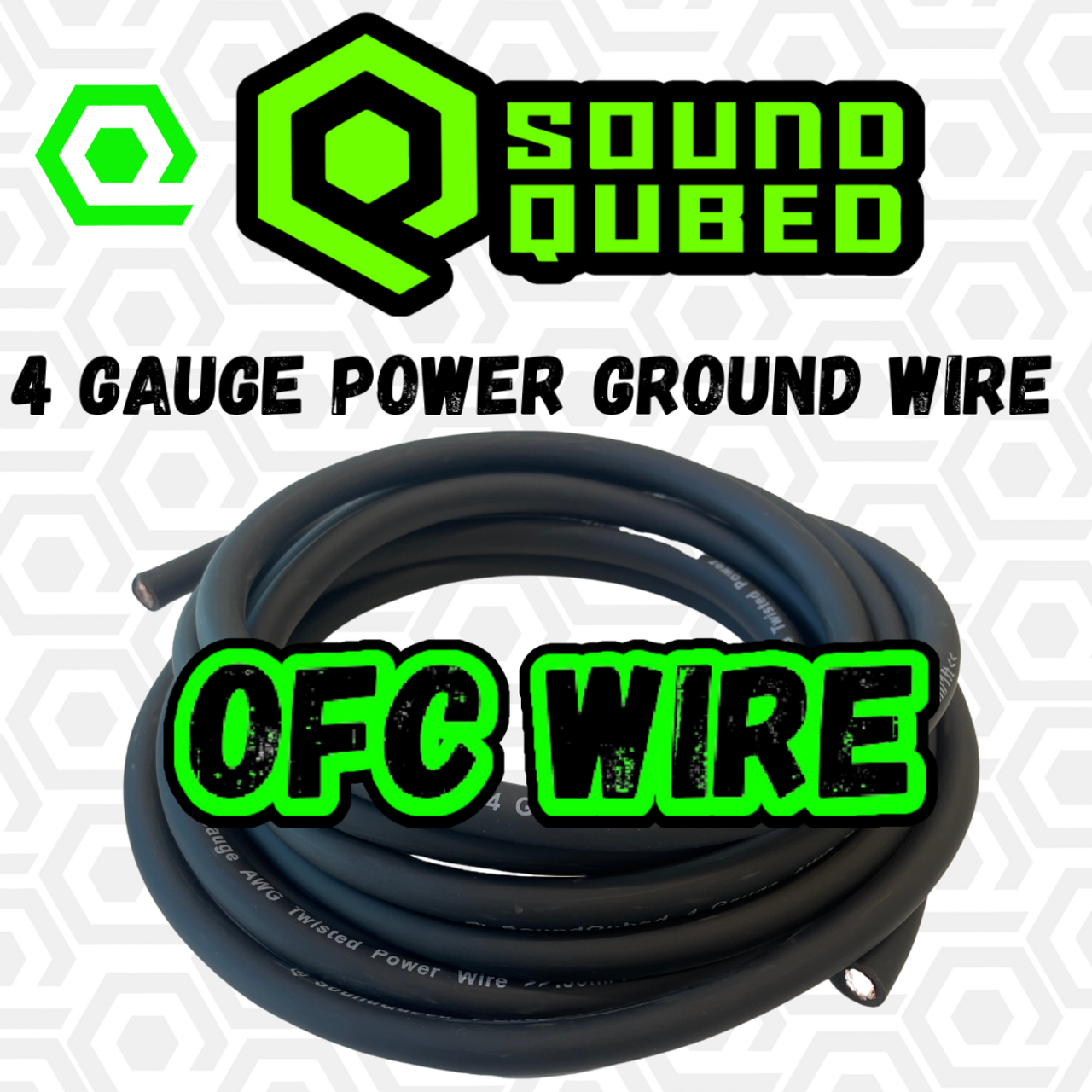 SOUNDQUBED 4 Gauge OFC (oxygen free copper) Power wire 100 FT