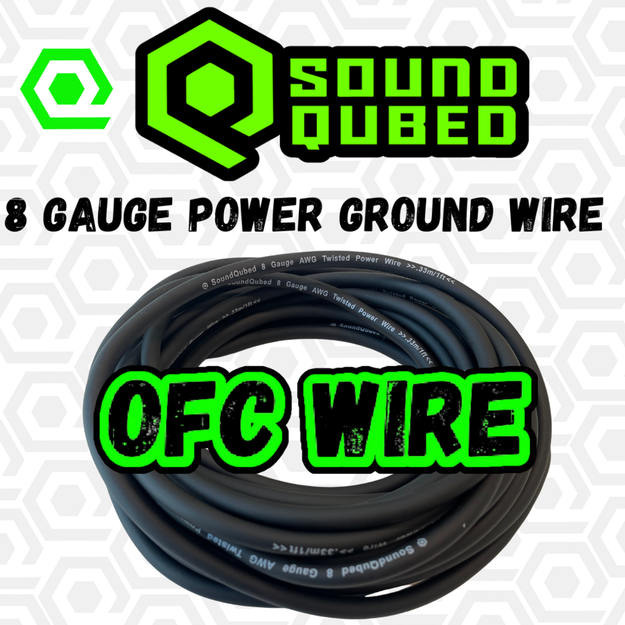 SOUNDQUBED 8 Gauge OFC (oxygen free copper) Power wire 250FT ROLL