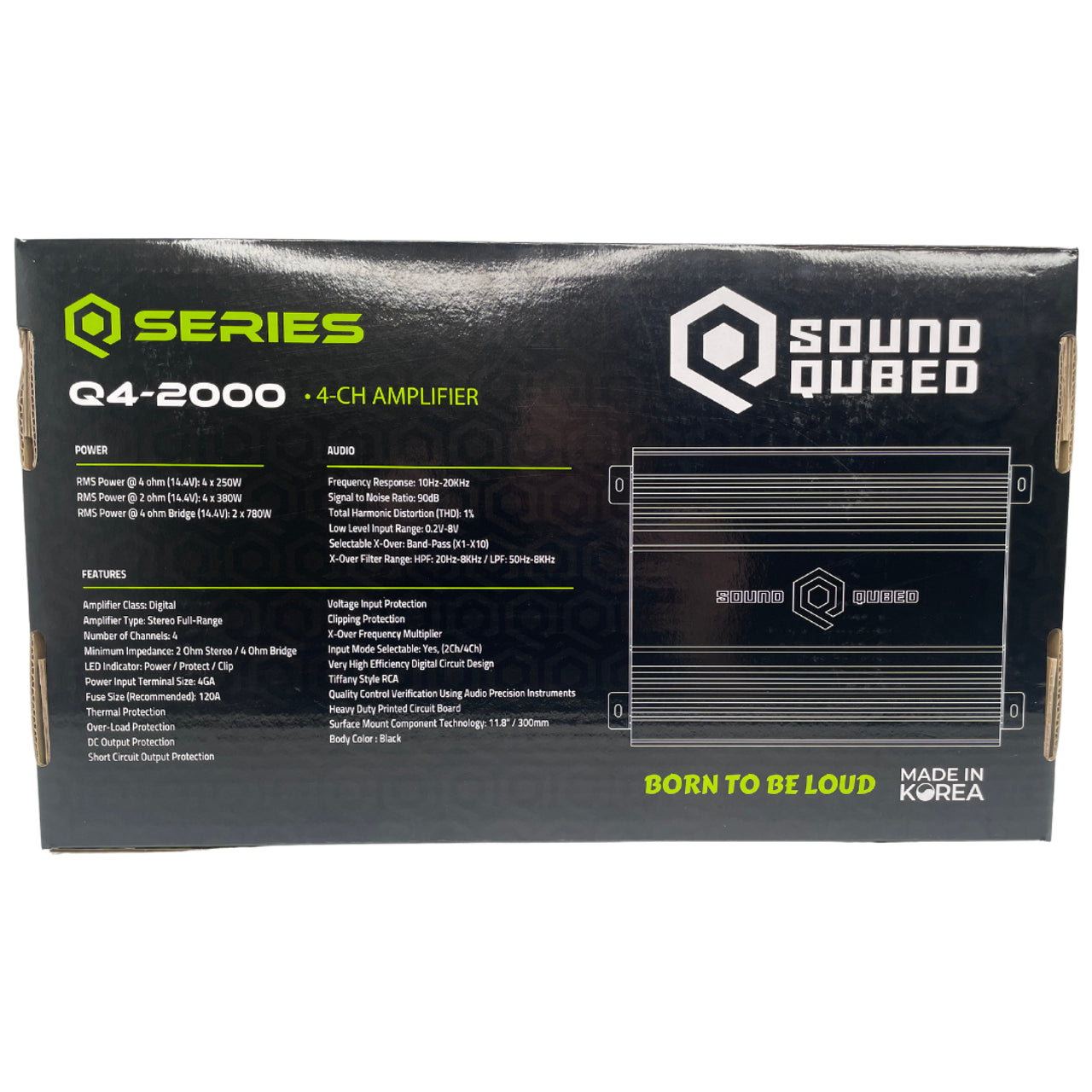 SOUNDQUBED Q4-2000 Q series 2000 Watt 4 Channel Amplifier