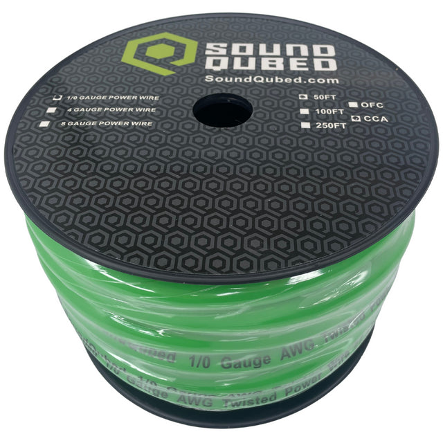 SOUNDQUBED 1/0 Power and Ground Wire (50ft spool)
