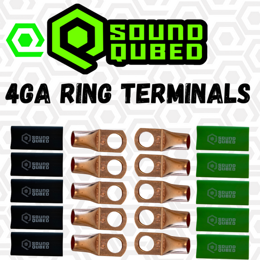 SOUNDQUBED 4 Gauge Soundqubed Ring Terminals (3/8" hole)