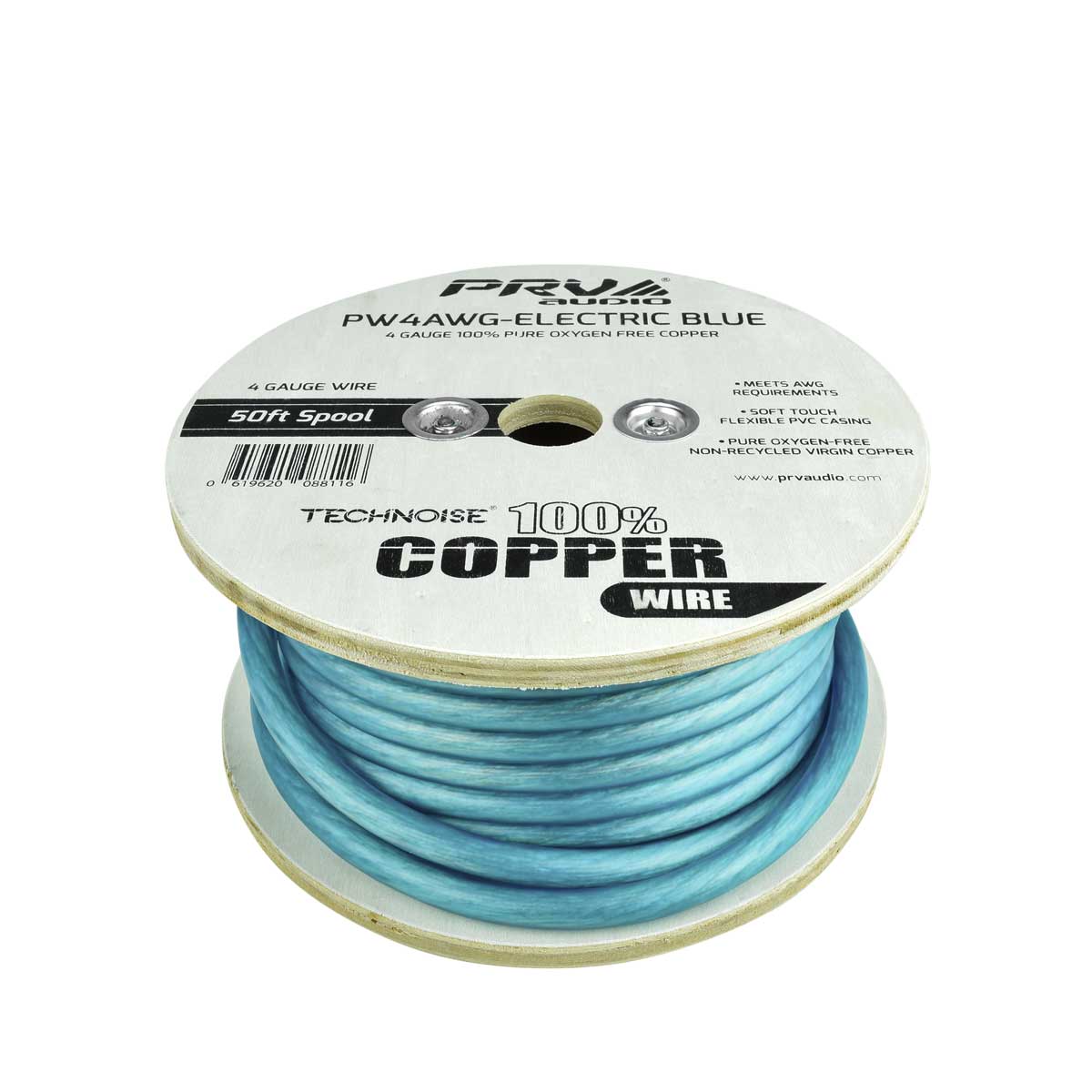 PRV AUDIO WIRE 50FT ROLL ELECTRIC BLUE