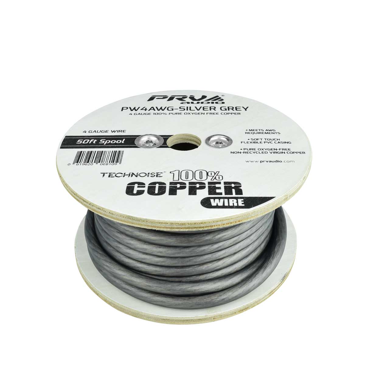 PRV AUDIO WIRE 50FT ROLL SILVER GREY