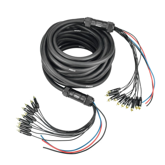 PRV SNAKE 10RCA50 - MULTIWAY CABLE SNAKE - 50FT 10 RCA + 3 POWER WIRES