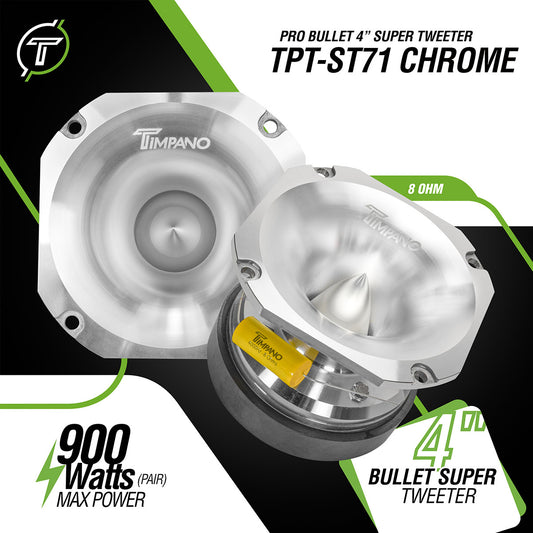 TIMPANO AUDIO TPT-ST71 (PAIR) CHROME SUPER TWEETER 8 OHM