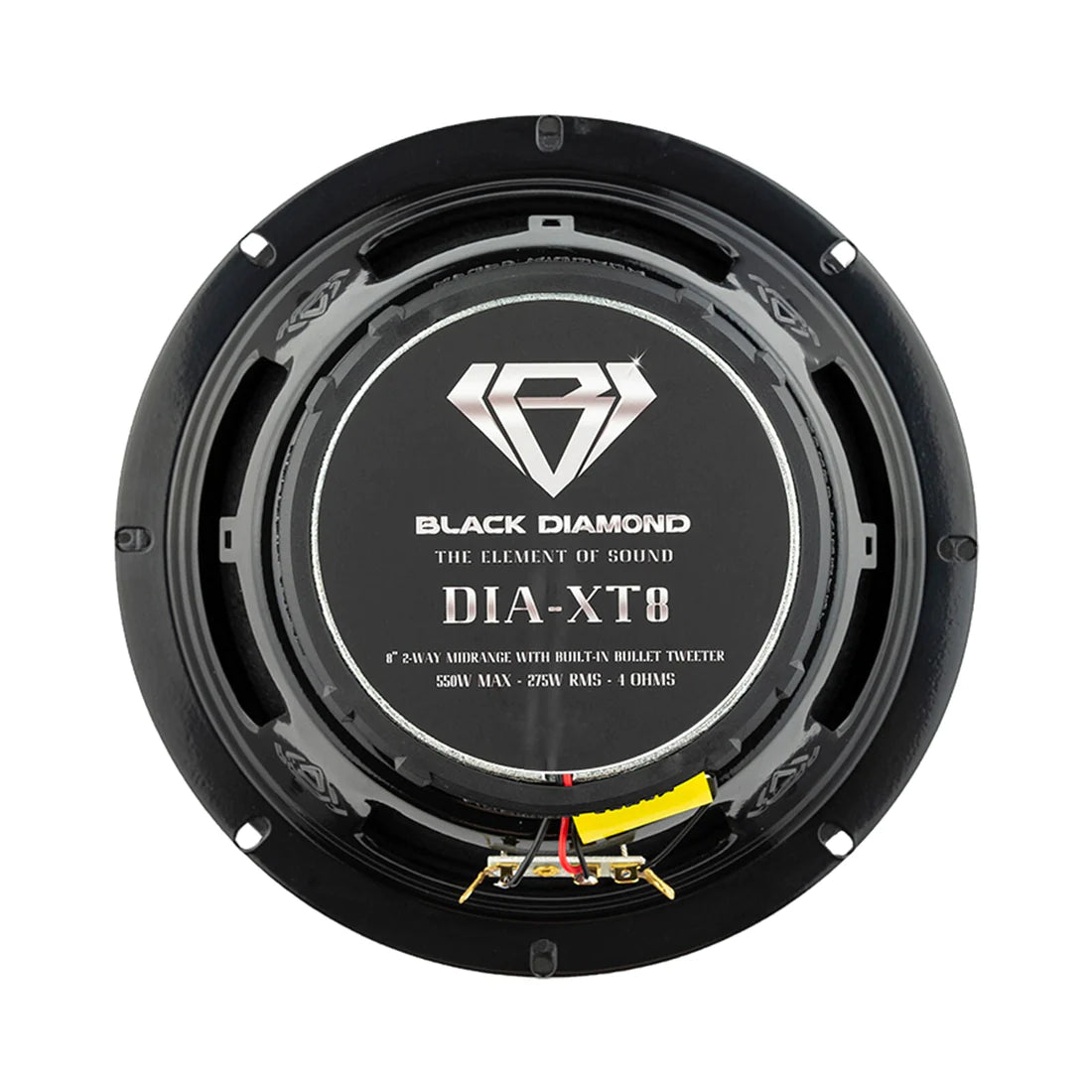 Black Diamond Car Audio 8" Mid-Range Loud Speaker 4 Ohm 550W NEO Tweeter DIA-XT8